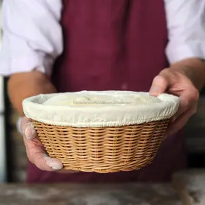 Forrado de prueba de pan al por mayor Banneton cestas juegos Liner productos de prueba Baguette pan masa fermentada tela ovalada Vietnam Simple