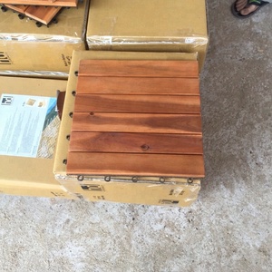 กระเบื้องดาดฟ้ารูปไม้สักอะคาเซียแบบลอกออกได้,ตัวต่อพลาสติกยึดพื้นไม้กลางแจ้งคุณภาพแบบเวียดนาม - Product Image 5