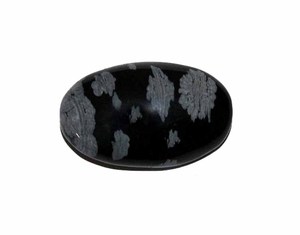 27 carats naturel flocon de neige obsidienne cabochon memoria bijoux pierre précieuse en vrac lisse ovale coupe élégante collection de pierres précieuses - Product Image 2