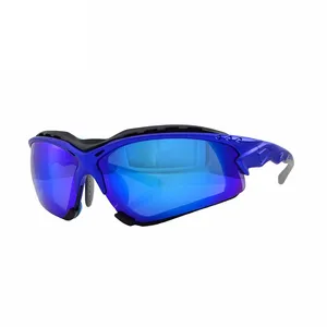 Borjye J137-إطار النظارات المستقطبة المضادة للضباب, نظارات بلون ازرق مناسبة لركوب الدراجات