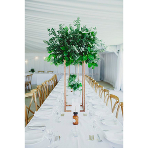 Support à fleurs en métal/verre au design classique, boîtier géométrique pour table, support à fleurs haut décoré pour décorations de mariage - Product Image 4