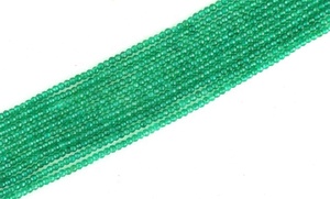 12.5 pouces de Long Onyx vert naturel Micro facettes rondelles perles DIY Bracelet collier fabrication de bijoux - Product Image 5