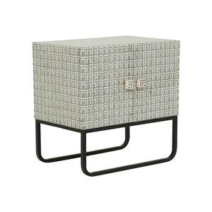 Modern Luxury Bone Inlay <b>Nightstand</b> with Adjustable Storage Home Furniture Side Table for Living Room or Bedroom - Product Image 2