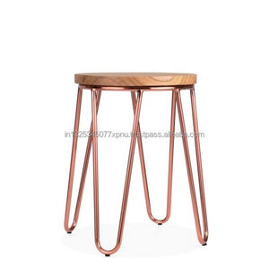 Taburete moderno de cobre con muebles otomanos de madera para el hogar para sala de estar - Product Image 2