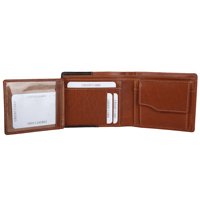Dompet Pria RFID Aman Terlaris, Dompet Lipat Kulit Asli dengan Kantong Uang dan Slot Kartu Tersedia Untuk Dijual