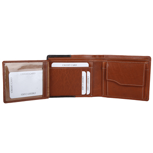 Most Selling RFID Secure Men's <b>Wallet</b> Genuine Leather Bifold <b>Wallet</b> with Cash Pocket and <b>Card</b> Slots Available For Sale - Product Image 3
