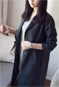 Manteau d'hiver pour femme, nouveau vêtement long en laine d'agneau, fait à la main - Product Image 2