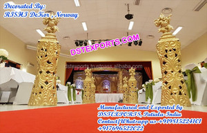 Murs de bougies modernes en fibre de verre pour décoration d'allée d'entrée de mariage, couleur et taille personnalisables - Product Image 5