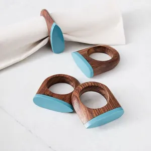 แหวนผ้าเช็ดปากทำจากไม้