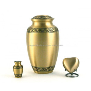 Urna funeraria azul de grafito para adultos, suministros funerarios, Brassworld, India - Product Image 3