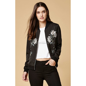 Vestes bomber en satin décontractées pour hommes, légères, respirantes, imperméables, écologiques, avec décoration brodée, vêtements d'extérieur d'hiver - Product Image 4