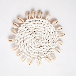 Ensemble de feutre de caboteur de tasse en rotin standard de haute qualité produit naturel tissé à la main personnalisé - Product Image 2