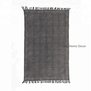 Alfombra de algodón lavable con estampado de Dhurrie para niños, tapete de Picnic al aire libre, Alfombra de área barata, alfombra de oración y Yoga - Product Image 3