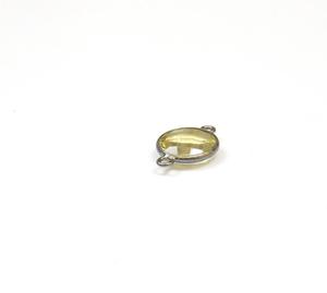 Conector de bisel de piedras preciosas de cuarzo limón hecho a mano rodio negro plata esterlina Metal latón hallazgos de joyería doble bucle único - Product Image 5