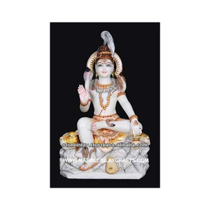White Marble <b>Religious</b> Shiva <b>Statue</b> - Product Image 1