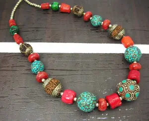 Wholesale tibetan vintage antique style handmade nepali long necklace women jewelry