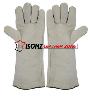 Guantes de Soldadura Tig de Cuero Blanco ISONZ Leather Zone con Protección Antideslizante, Resistente al Calor y a los Cortes - Product Image 2