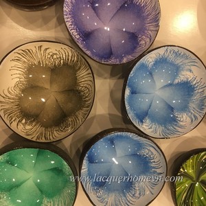 Cuencos de cáscara de coco respetuosos con el medio ambiente y la comida, con conchas de mar incrustadas - Product Image 6