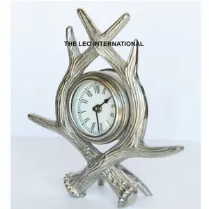 Đồng Hồ Kim Loại Antler Để Bàn Cổ Điển Kim Loại Lồng Con Lắc Kim Loại Lồng Bảng Pin Đồng Hồ Đứng Cho Bàn Làm Việc Tại Nhà