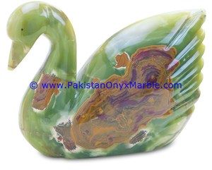 Estatuas de Animales de Ónix Hechas a Mano, Esculturas de Pato y Cisne de Pakistán, Artesanía de Decoración de Interiores, Talladas a Mano - Product Image 2