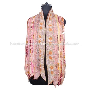 <b>Vintage</b> Silk Sari Recycled <b>Scarf</b> 10x70 Patchwork Stole Women Accessories Multi Color SC022 <b>Vintage</b> Silk Sari Patchwork <b>Scarf</b> - Product Image 2