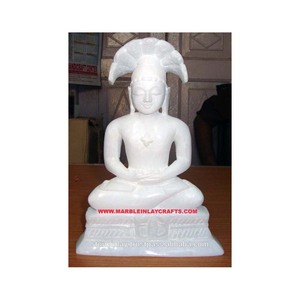 Religious God Buddha Marble Handmade Statue - Product Image 1