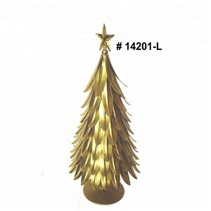 2024เหล็กโลหะตกแต่งบ้านสีทองต้นคริสต์มาส/ดาว/หัวใจแขวนเครื่องประดับโลหะคริสต์มาสประดับ - Product Image 1