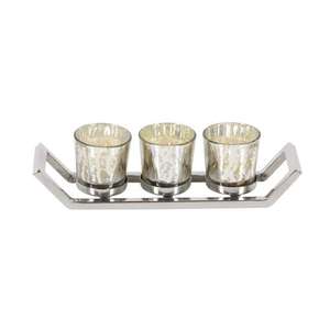 Porte-bougie en métal et en verre - Product Image 1