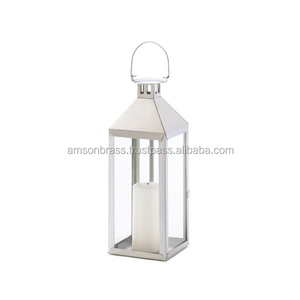 Portavelas de hierro y vidrio de Metal, FAROL DE Metal hecho a mano para decoración del hogar, farol de vela a prueba de viento, decorativo para boda - Product Image 6