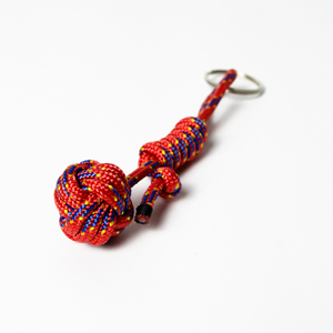 Porte-clés nœud de singe en corde nautique |   Porte-clés pour homme en corde rouge fait main par SailorsHandmade Happiness - Product Image 1