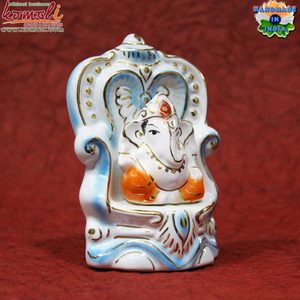 พระพิฆเนศเซรามิกทำมือ รูปปั้นพระพิฆเนศสำหรับพิธีกรรม ตกแต่งบ้าน ของชำร่วยงานแต่งงาน และของขวัญทางจิตวิญญาณ - Product Image 2