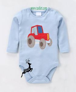Combinaisons pour bébé fille en coton bio certifié GOTS, fabriquées éthiquement à Tirupur, vente en gros, bonne qualité, 100% coton. - Product Image 3