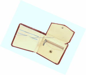 Cuero de la PU de caballeros cartera con bolsillo de cremallera - Product Image 1