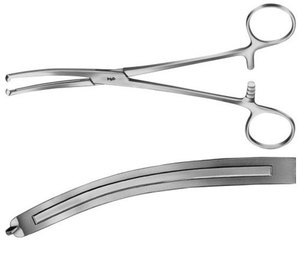 MAINGOT HISTERECTOMíA FÓRCEPS 1X2 DIENTES 20cm 24cm Ginecología Instrumentos Calidad alemana Mahersi Certificado CE - Product Image 1