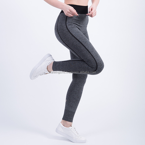 Nouveau design personnalisé de pantalons de yoga mi-taille, leggings d'entraînement de gymnastique en polyester et spandex, leggings d'entraînement de jogging à la taille dans le monde entier - Product Image 1