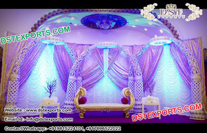 Conjunto de decoración de escenario de boda india, conjunto de escenario de recepción musulmana exclusiva árabe - Product Image 2
