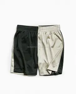 Pantalones cortos de malla para hombre, ajustados, ajustados, con dos bolsillos y cremallera, venta al por mayor