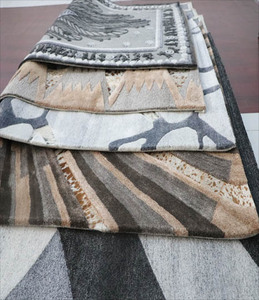 Visesa GRC Luxury Custom <b>Hand</b> <b>Tufted</b> Modern Square Natural Viscose Leather Anti-Slip 20mm Thick Medium Pile Latex Area <b>Rugs</b> - Product Image 1