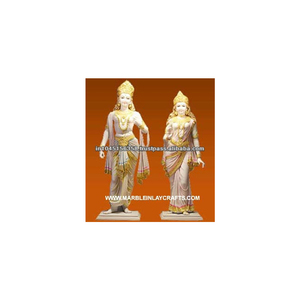 Standing Marble Laxmi Vishnu Statue - Product Image 1