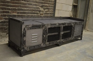 ตู้วางทีวีโลหะสไตล์วินเทจแบบล็อกเกอร์ พร้อมสีที่ปรับแต่งได้สำหรับห้องนั่งเล่น เฟอร์นิเจอร์ตกแต่งบ้าน - Product Image 6