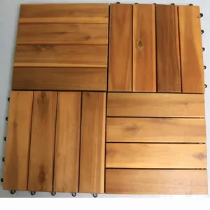 vietnam acacia teak WPC wood outdoor interlocking plastic base with deck tile