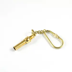 Messing Nautische Jongen Scout Cadet Scheidsrechter Sport Whistle Sleutelhanger Sleutelhanger Sleutelhanger Met Messing Lus