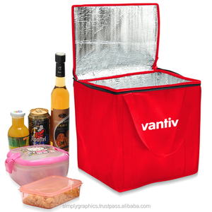 Durable Insulated Cooler <b>Bag</b> with Handy Carrying Handles Non-Woven Foil-Lined Lunch <b>Basket</b> for Convenient Transport - Product Image 1