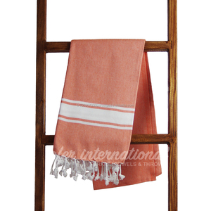 Toallas Turcas Fouta Pestemal de Marsella, Toallas de Hammam al por Mayor de Fábrica Turca, Color Marrón Clásico - Product Image 6