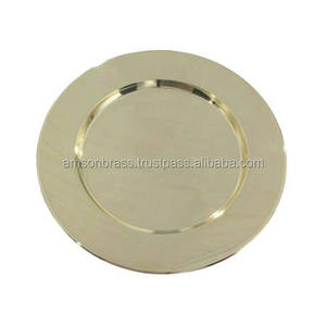 Luxury Charger <b>Plate</b> High Quality Finished Metal Charger <b>Plate</b> <b>Decorative</b> Round Shape Home Hotel Tabletop - Product Image 1