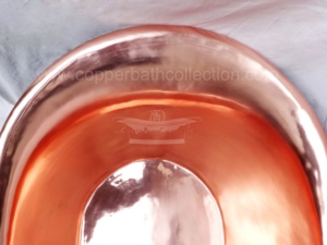 Smart-Look Matt Black Bateau Bañera para baño de adultos Liso Cobre Pulido Fabricado en India - Product Image 6