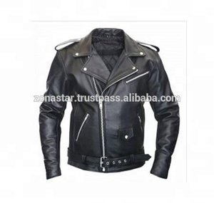 Chaqueta de Motociclista de Cuero Vacuno ZS 600, Bordada, a Prueba de Viento, Impermeable, Talla Grande, para Invierno - Product Image 6