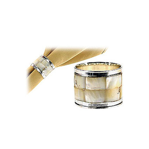 Anillo Porta Servilletas de Cristal con Borde de Latón Macizo Hecho a Mano, Estilo Americano, Decorativo para Mesa de Comedor - Product Image 1
