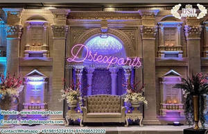 Escenario Tradicional del Sur de la India para Recepción de Bodas Indias, Decoraciones Tradicionales de Matrimonio del Fabricante en Irlanda - Product Image 2