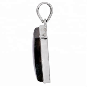 Square Kambaba Jasper Gemstone 925 Sterling <b>Silver</b> <b>Pendant</b> With <b>Silver</b> Plated Ethnic Fashionable <b>Pendant</b> <b>For</b> Women <b>Men</b>. - Product Image 2